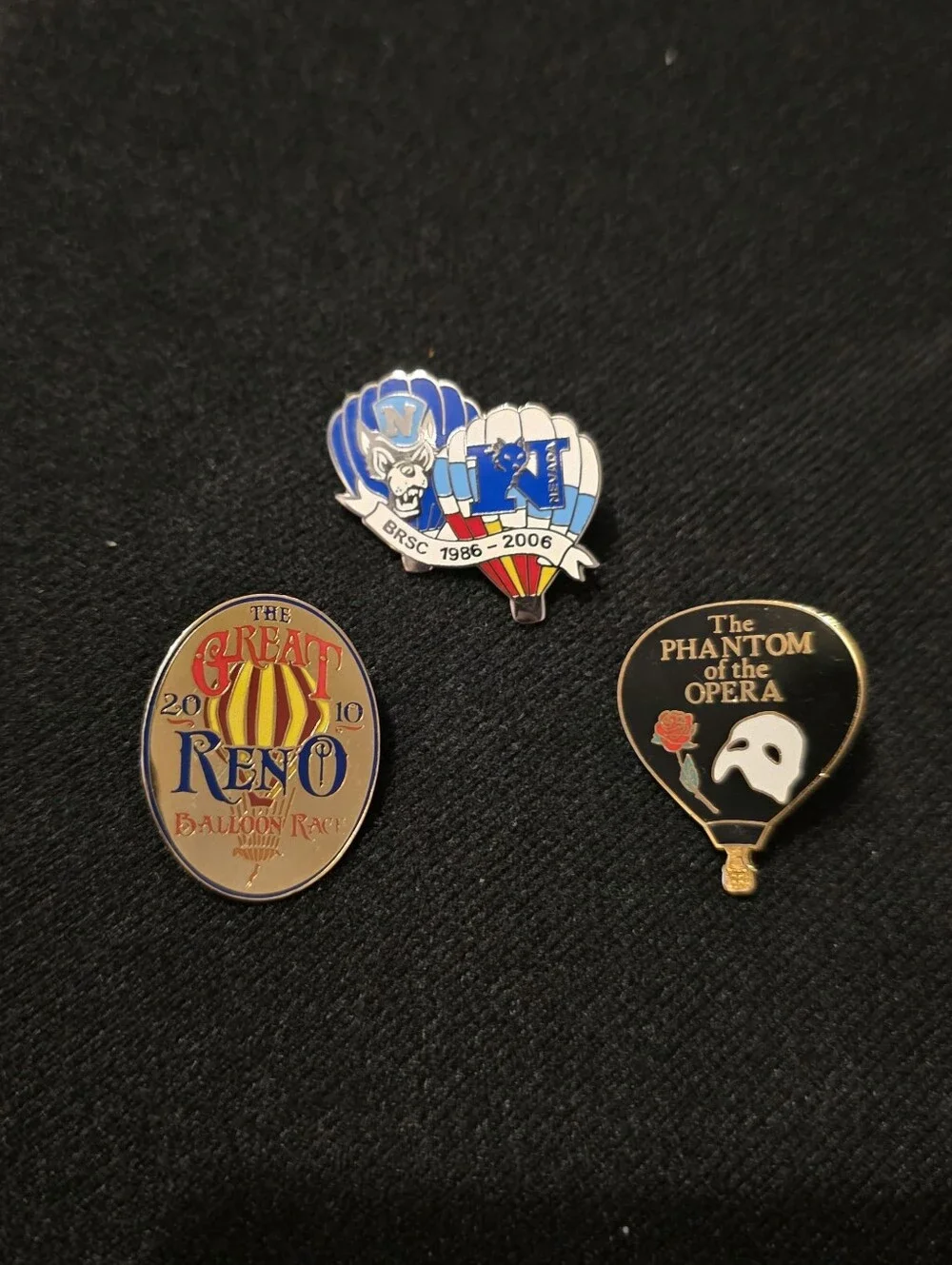 The Great Reno Ballon Race Vintage Lapel Pin Lot
